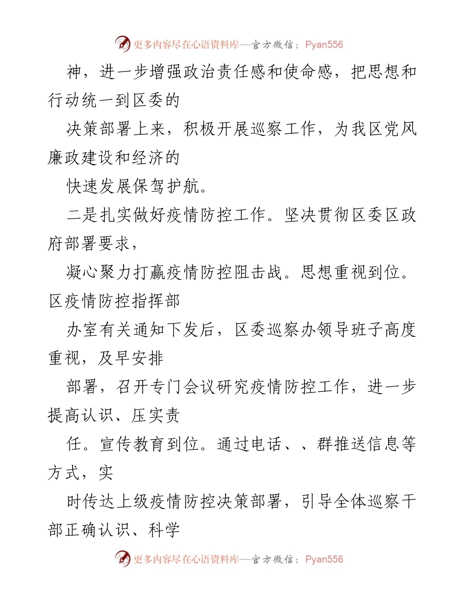 [工作总结] 区委 - 2022年上半年巡察工作总结与下半年计划.docx_第2页