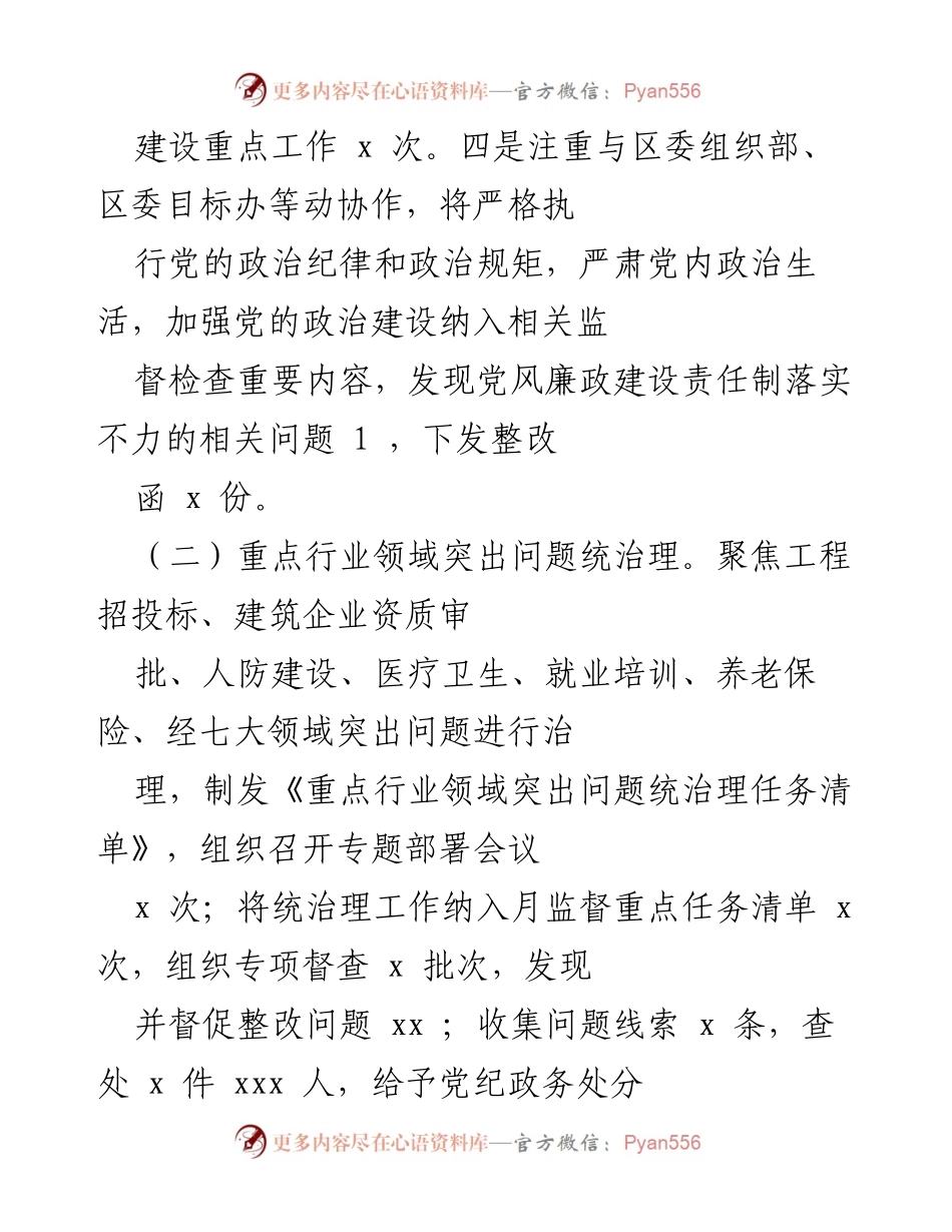 [工作总结] 党风政风监督室工作情况汇报（2020年）.docx_第2页