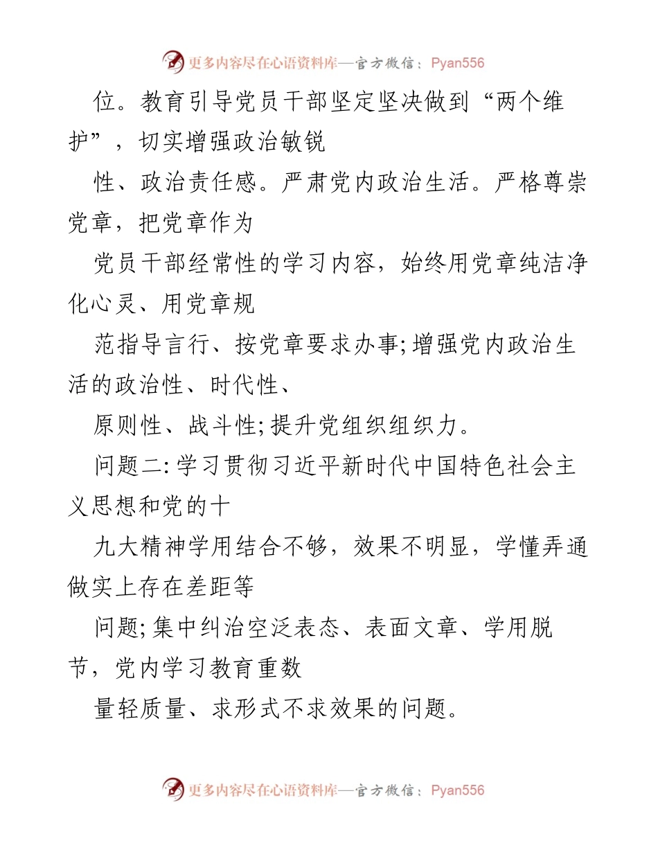 [工作总结] 党建整改 - XX公司党建“灯下黑”问题清单及整改措施.docx_第2页