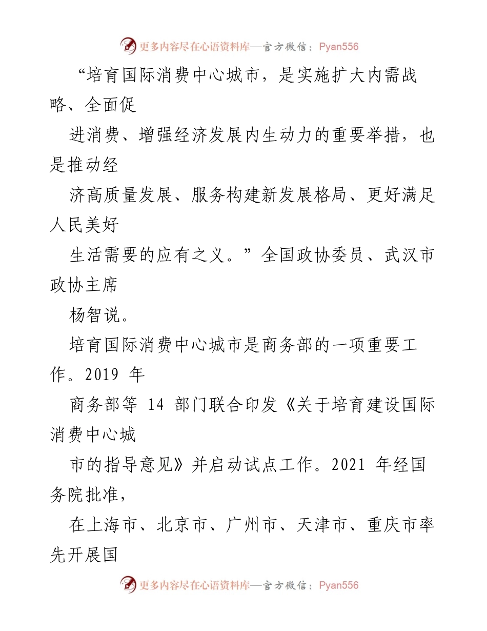 [工作总结] 全国两会 - 国际消费中心城市建设的成效与展望.docx_第2页