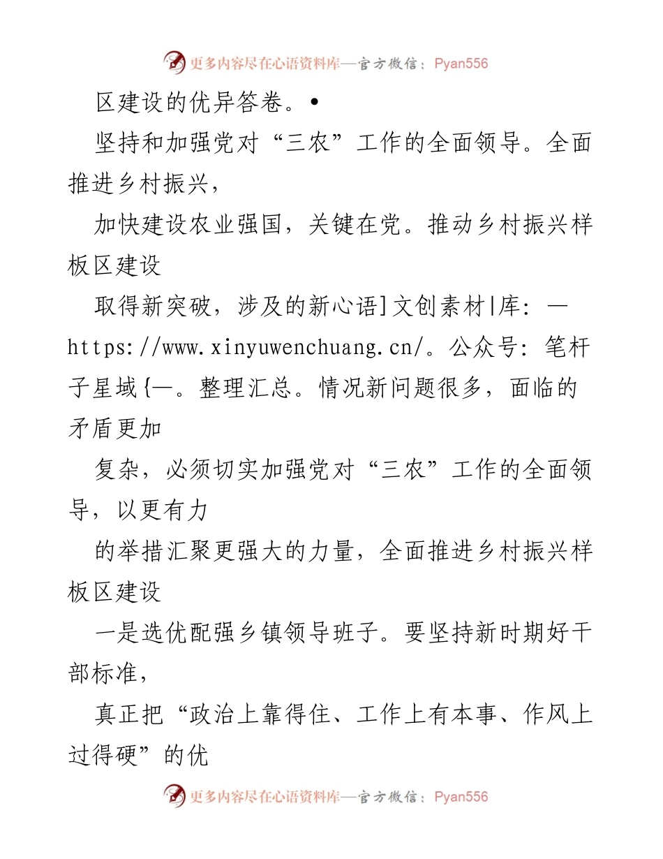 [工作总结] 农村工作会议 - 推动乡村振兴样板区建设的新突破与实践策略.docx_第2页