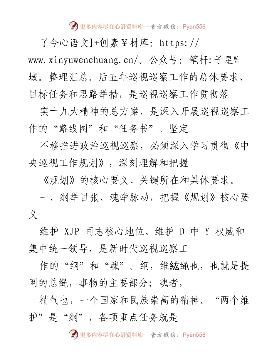 [工作总结] 党的巡视工作 - 深入理解《中央巡视工作规划》的核心要义与实施路径.docx_第2页