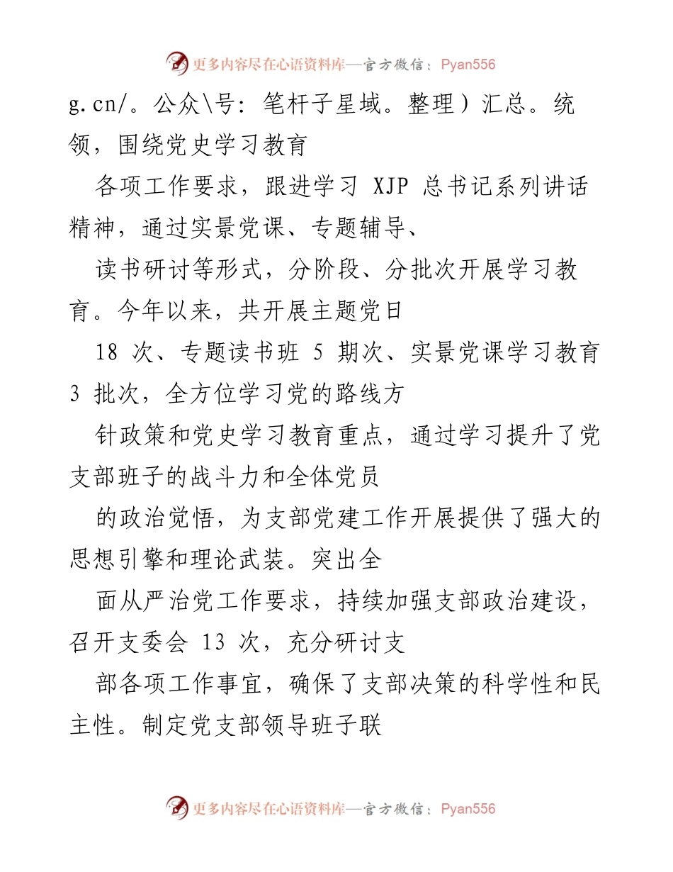 [工作总结] 党支部年度工作 - 加强政治建设与基层基础，推动党支部高质量发展.docx_第2页