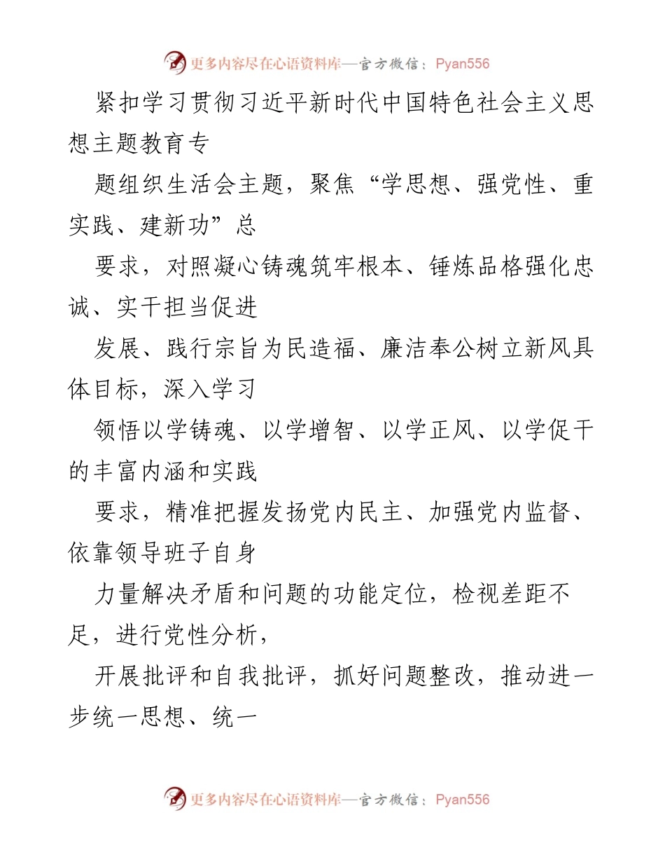 [工作总结] 党支部组织生活会 - 2023年度专题组织生活会情况报告.docx_第2页