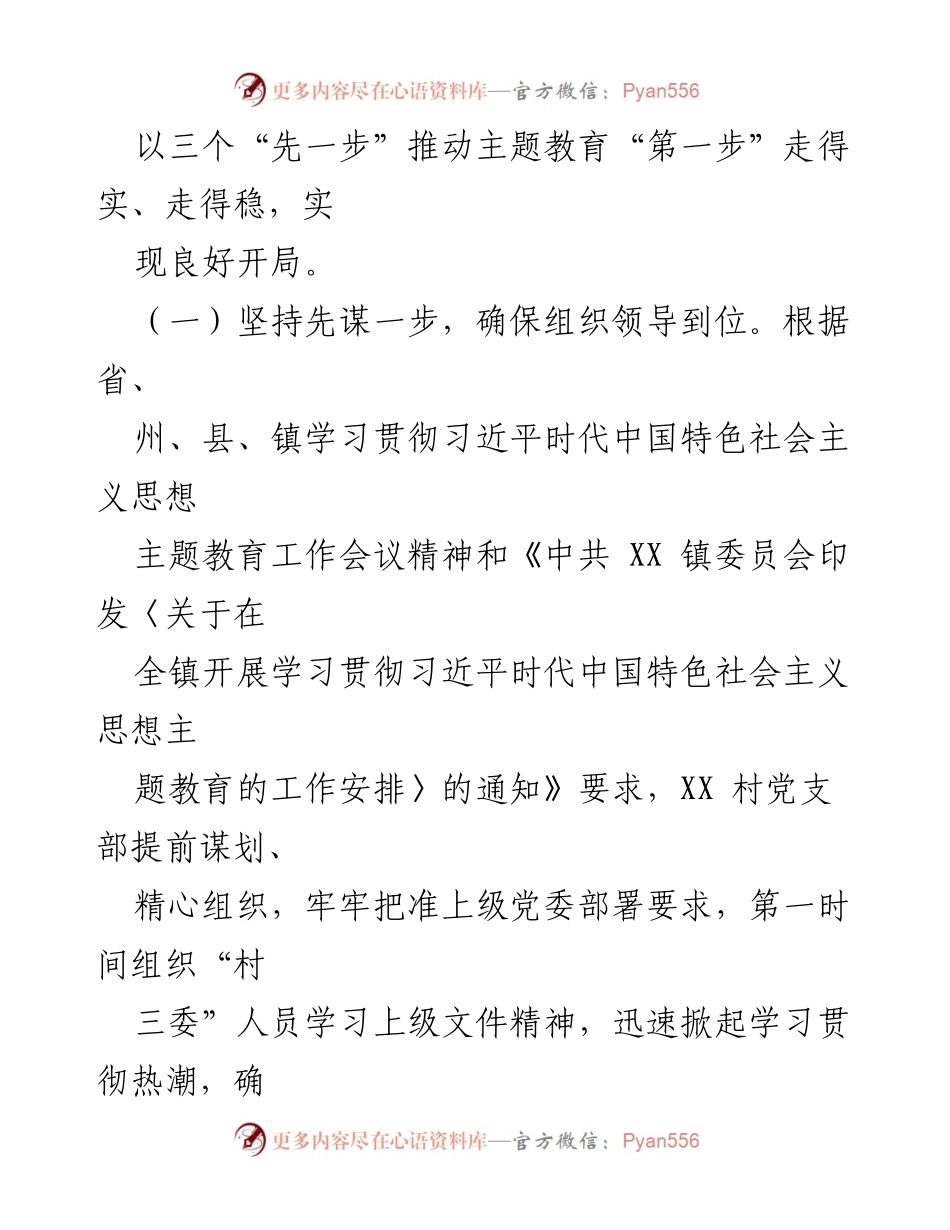 [工作总结] 党支部主题教育 - XX村党支部主题教育开展情况总结报告.docx_第2页