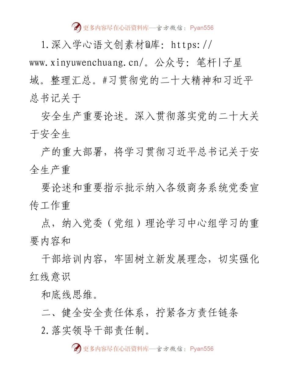 [工作总结] 全区商务系统 - 2023年商务系统安全生产工作要点.docx_第2页