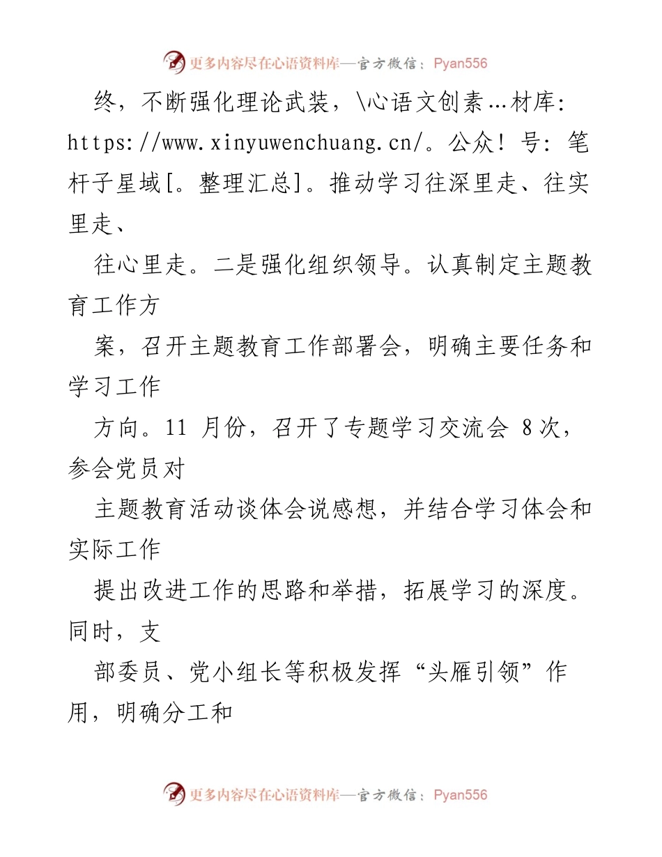 [工作总结] 公司党支部 - 主题教育阶段性总结与实践成效.docx_第2页