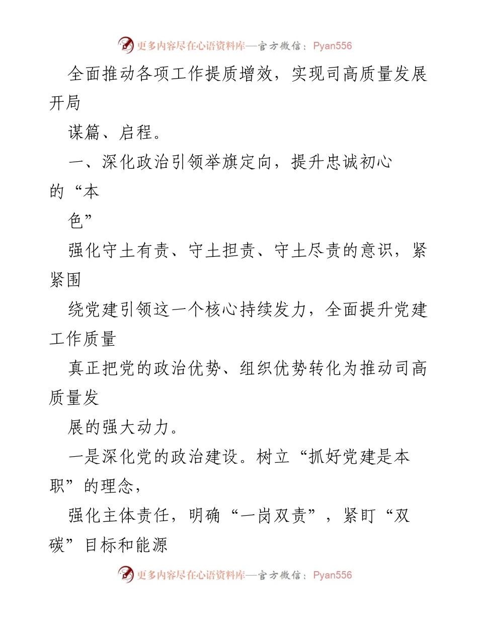 [工作总结] 党建工作汇报 - 党建引领高质量发展，奋进新时代.docx_第2页