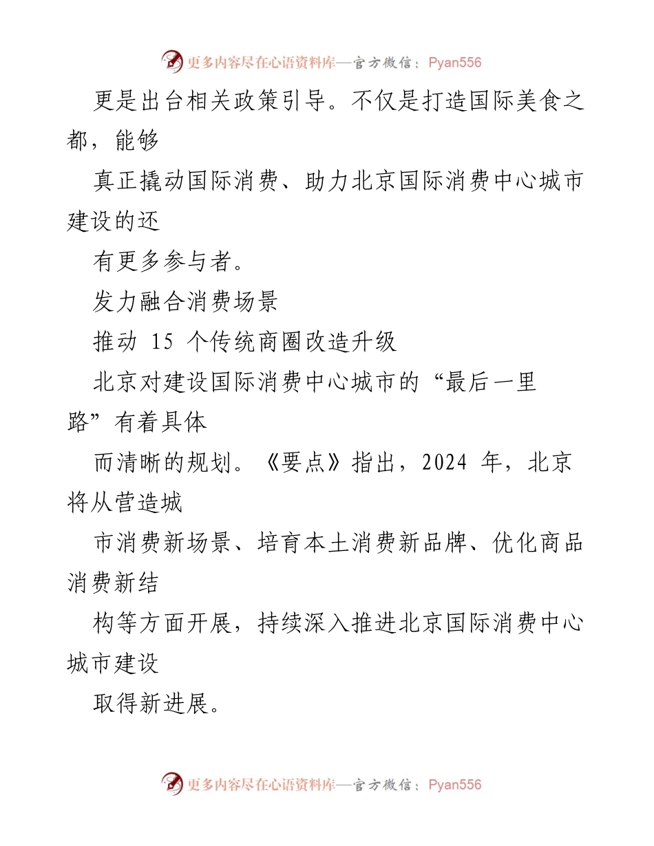 [工作总结] 北京国际消费中心城市建设 - 2024年北京国际消费中心城市建设工作要点总结.docx_第2页