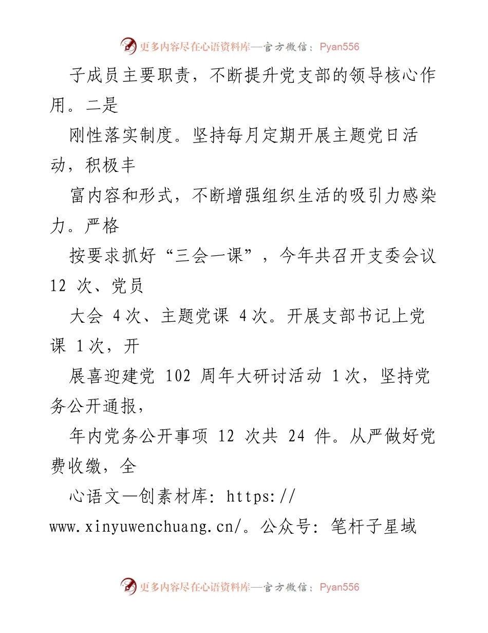 [工作总结] 党支部 - 2023年党支部工作总结与成效分析_2.docx_第2页