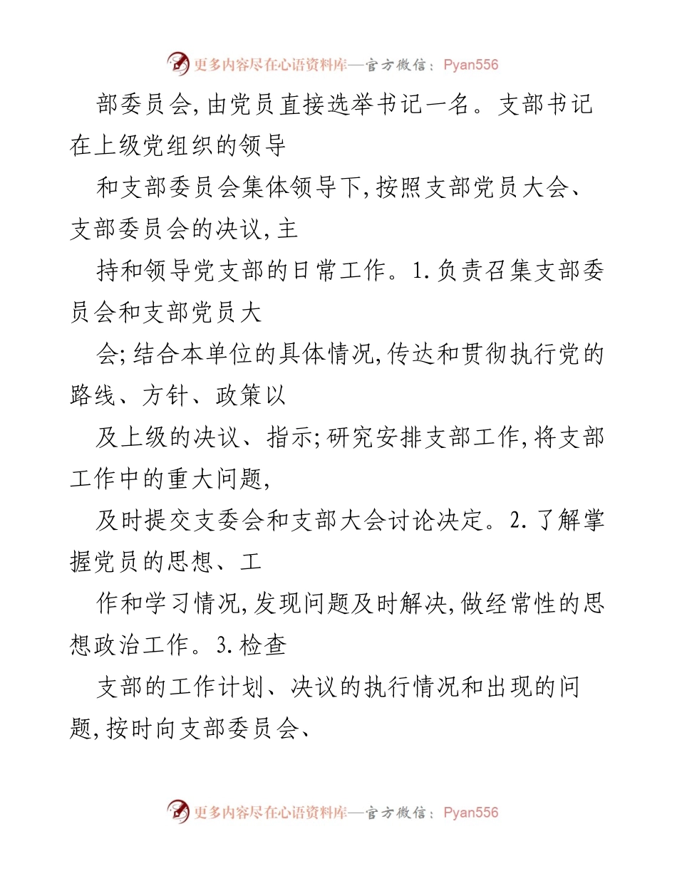 [工作总结] 党支部建设 - 党支部委员职责与架构概述.docx_第2页