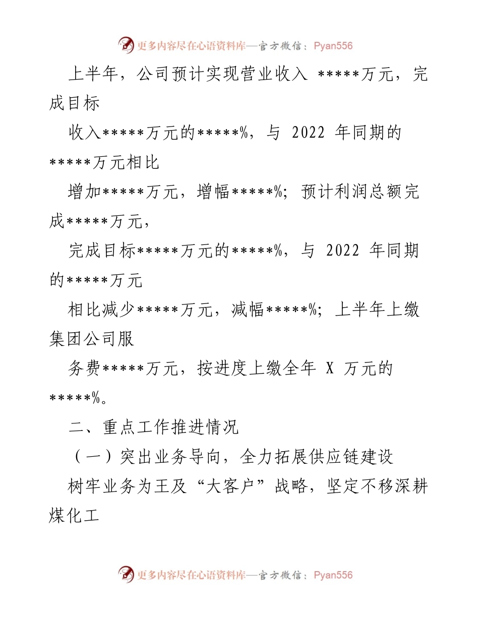 [工作总结] 公司年度会议 - 2023年上半年工作总结及下半年工作计划.docx_第2页