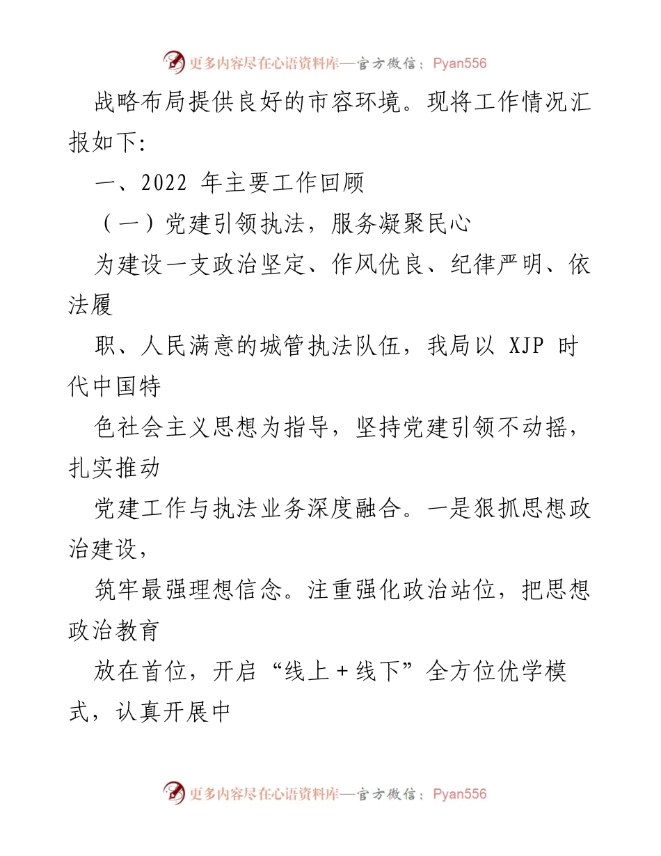 [工作总结] 区城管执法局 - 2022年工作总结与2023年工作展望.docx_第2页