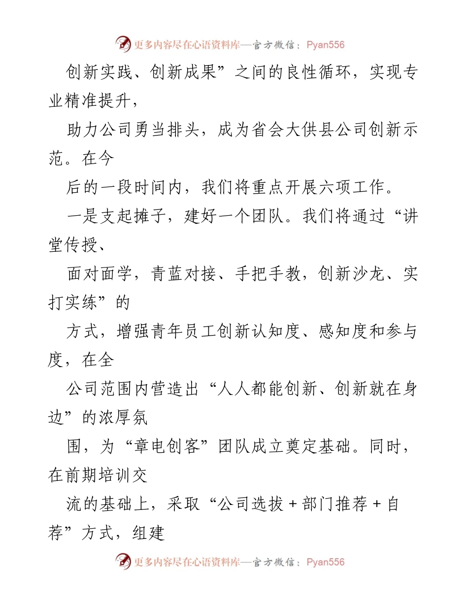 [工作总结] 公司会议 - “章电创客”柔性团队工作开展计划汇报.docx_第2页