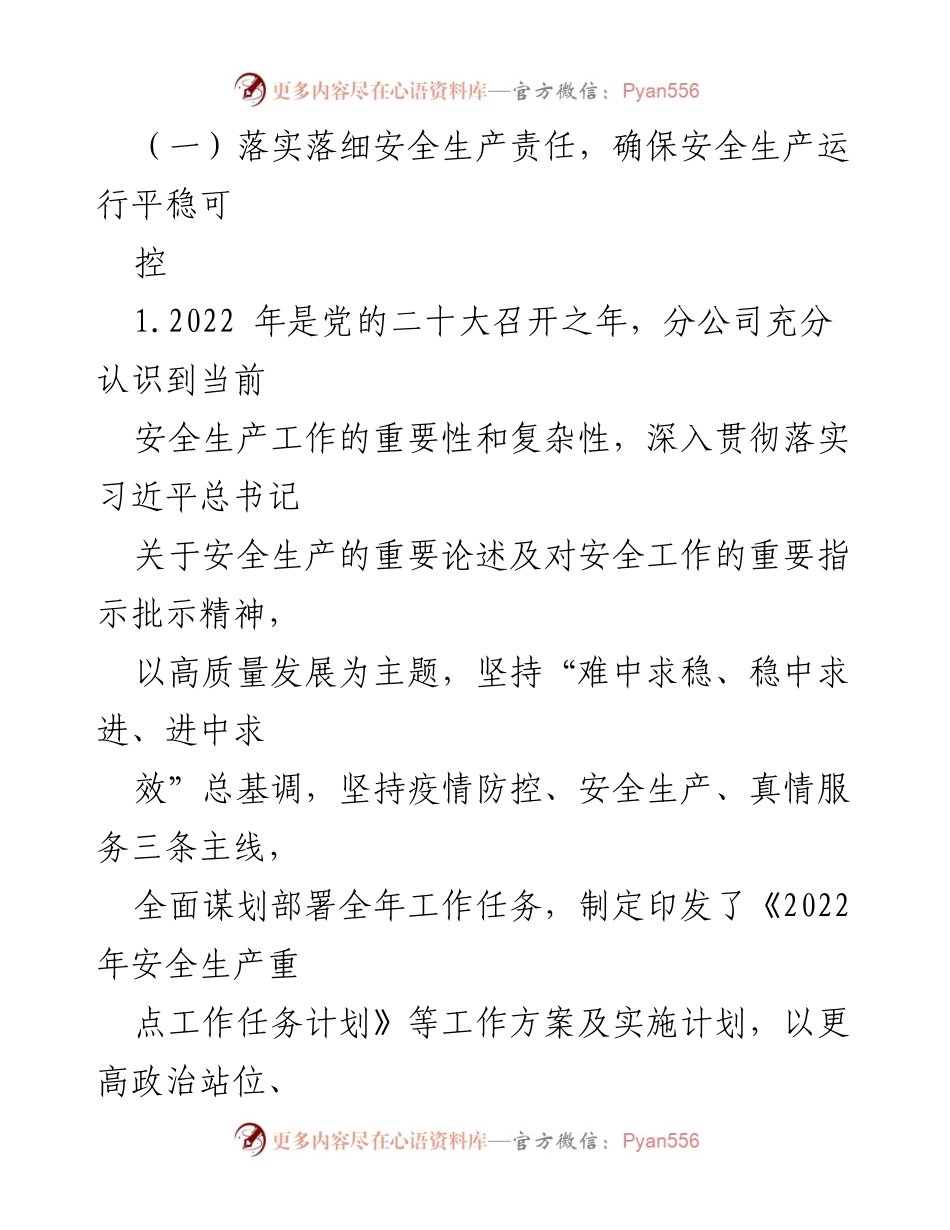[工作总结] 国有企业 - 2022年度上半年工作总结与下半年工作计划.docx_第2页