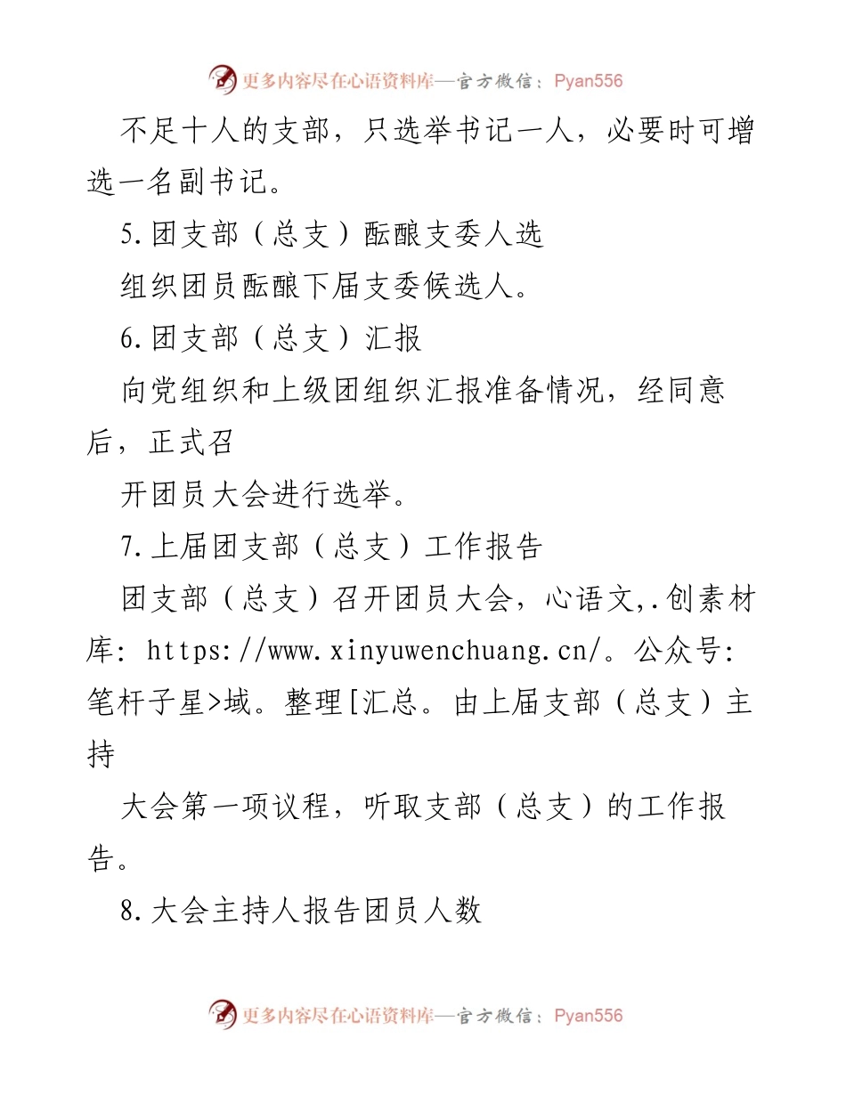 [工作总结] 团支部换届 - 团支部（总支）换届改选工作程序概述.docx_第2页