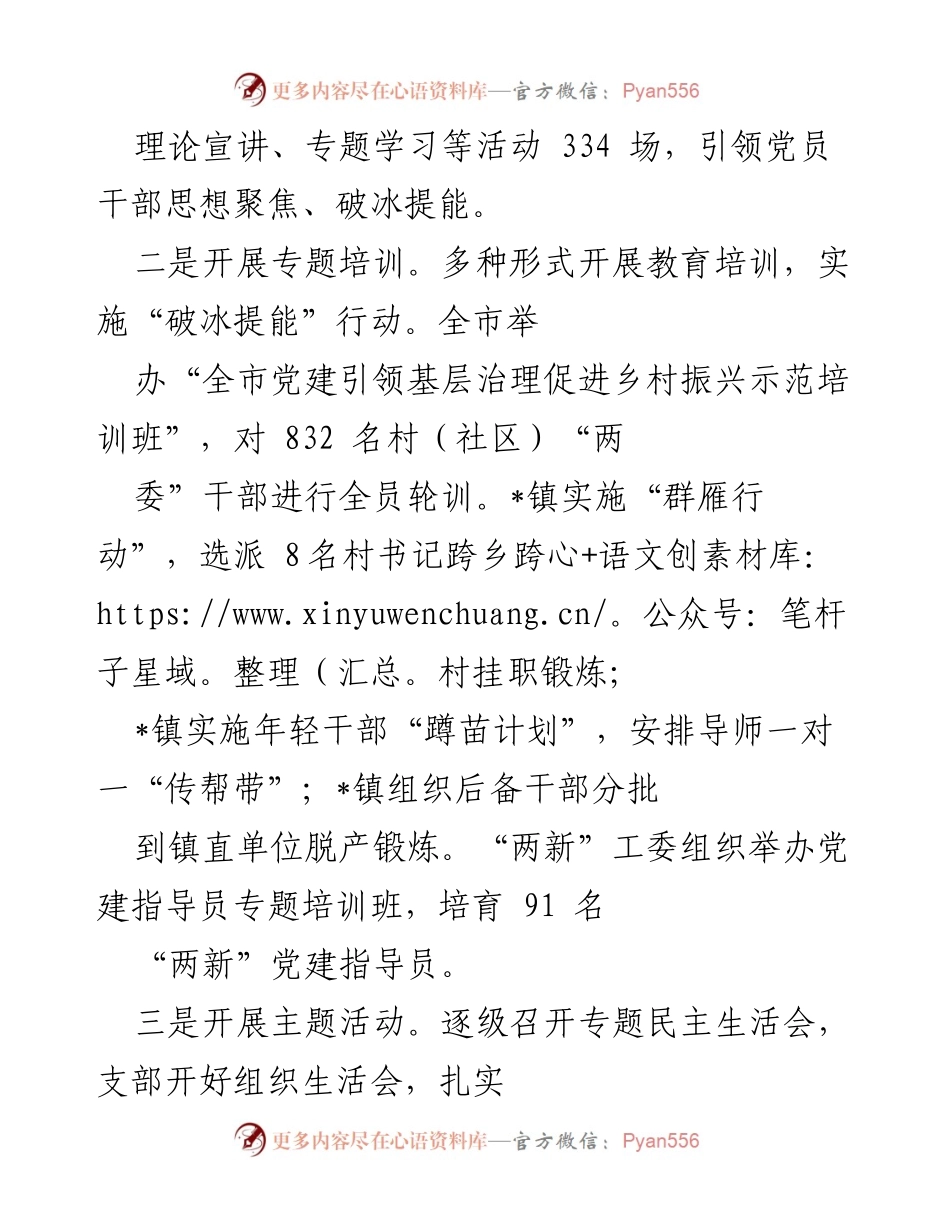 [工作总结] 基层党建工作 - 2022年上半年基层党建工作情况通报.docx_第2页