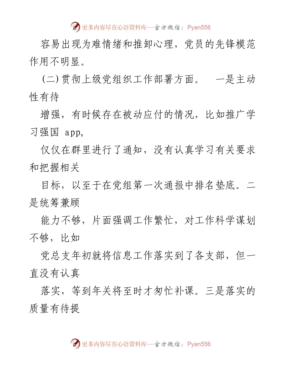 [工作总结] 基层党组织 - 基层党组织检查对照材料总结报告.docx_第2页