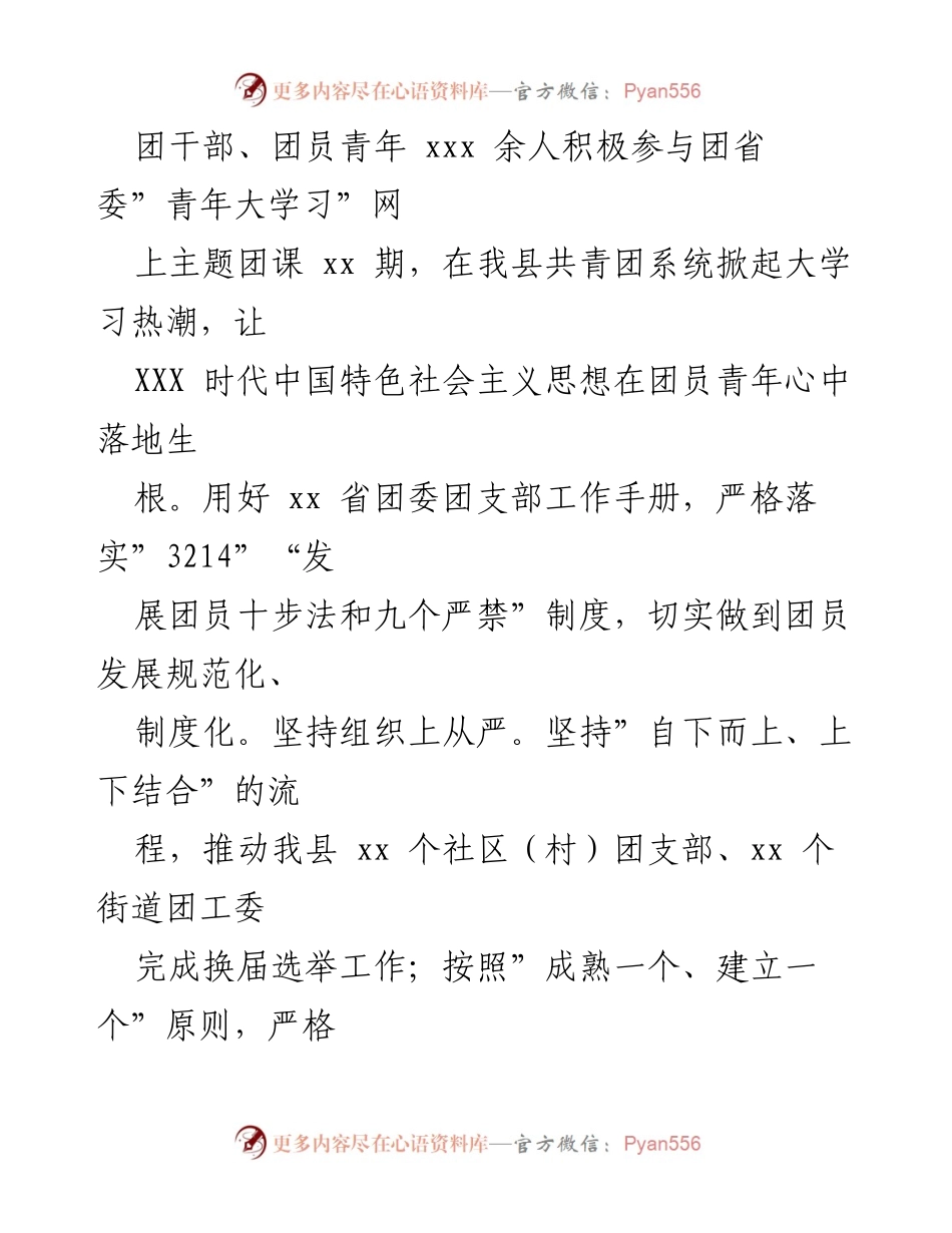 [工作总结] 团县委 - 2022年第一季度团县委工作开展情况报告.docx_第2页