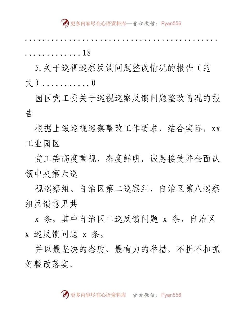 [工作总结] 园区党工委巡视巡察反馈问题整改情况报告.docx_第2页