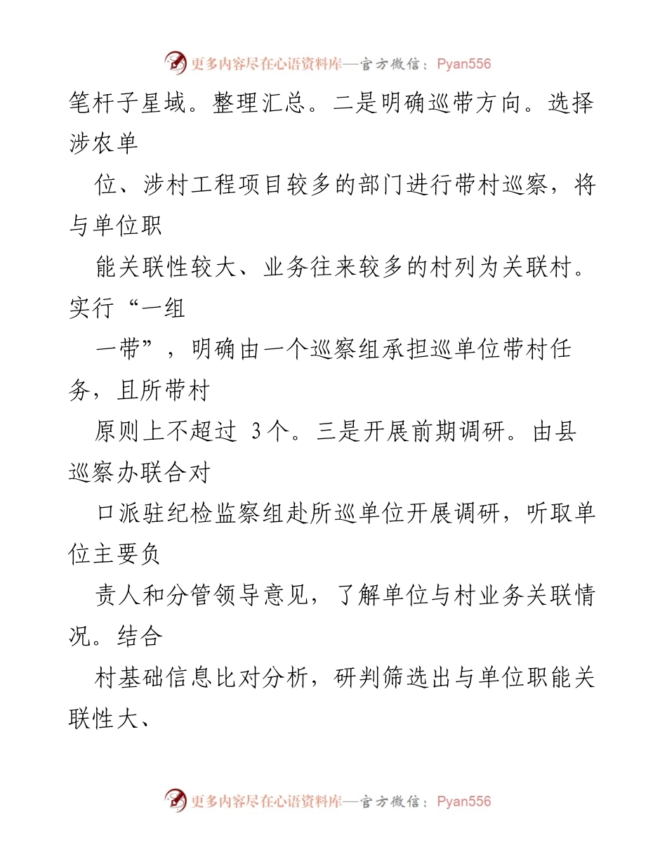 [工作总结] 基层巡察工作 - 探索“巡单位带村”模式提升巡察实效.docx_第2页