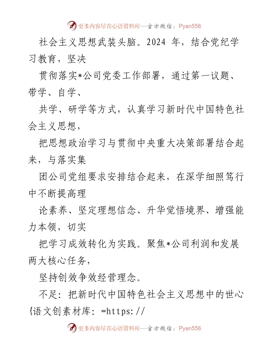 [工作总结] 国企领导政治画像 - 2024年某国企领导政治画像及履职情况总结.docx_第2页