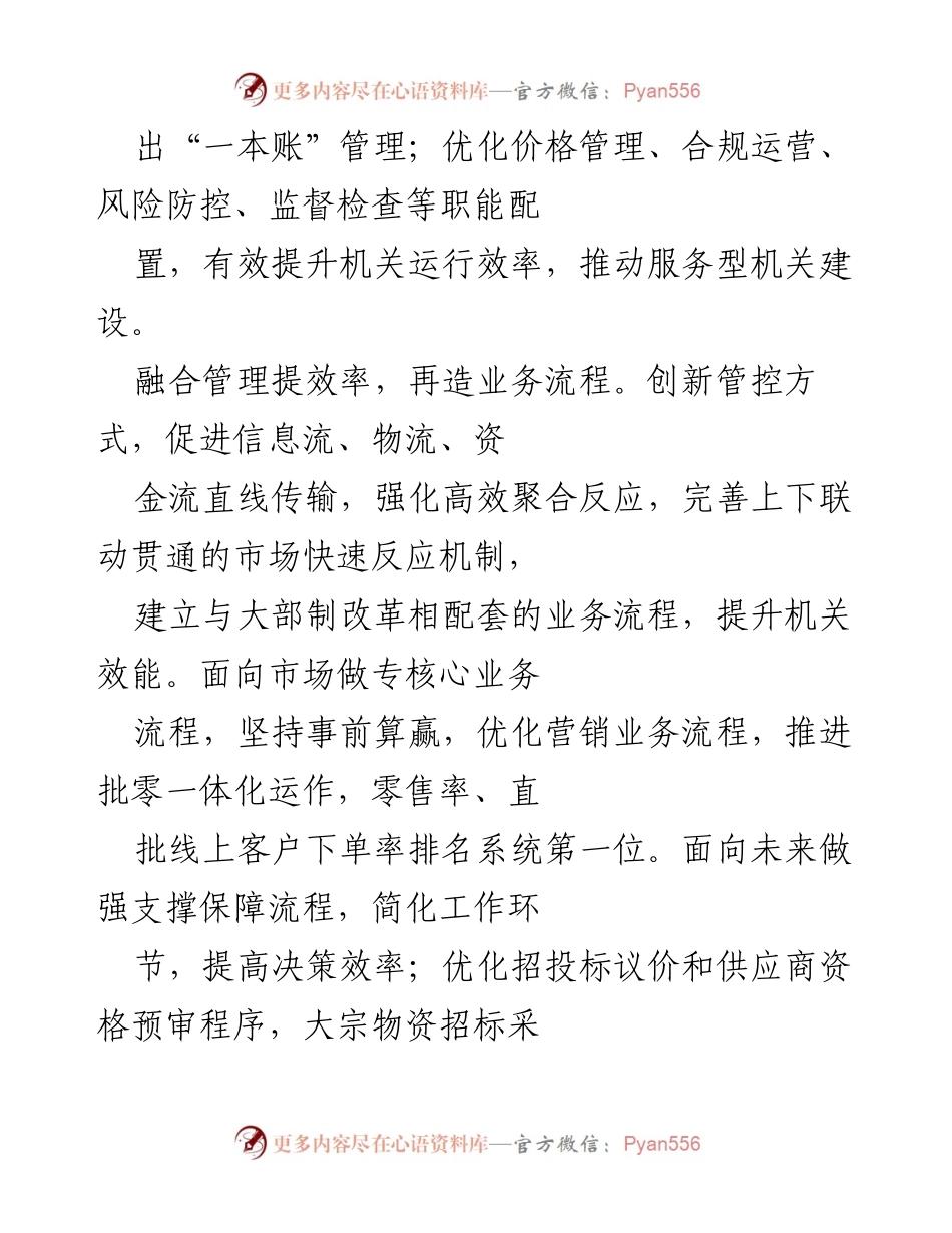 [工作总结] 大部制改革实施 - 构建高效营销组织体系推动企业高质量发展.docx_第2页