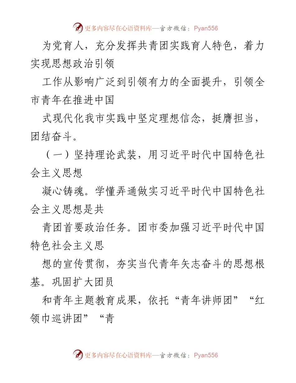 [工作总结] 团市委2024年上半年 - 团市委2024年上半年工作总结与青年引领实践.docx_第2页