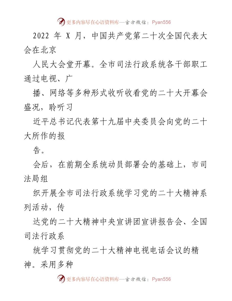 [工作总结] 司法局年度总结 - 2022年市司法局工作总结与2023年工作计划.docx_第2页