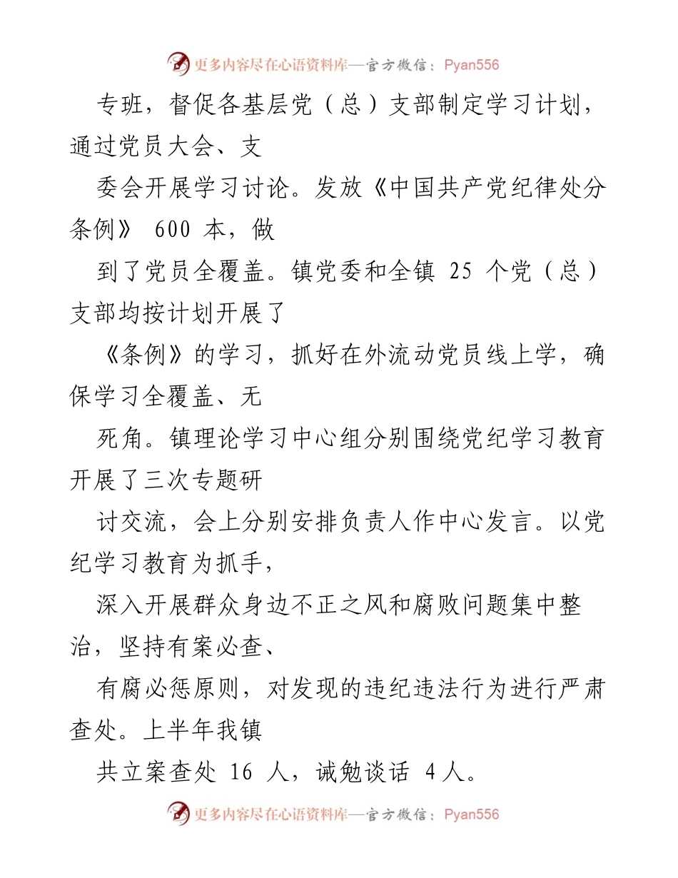 [工作总结] 半年度党建工作 - X镇2024年半年度党建工作总结与下半年计划.docx_第2页