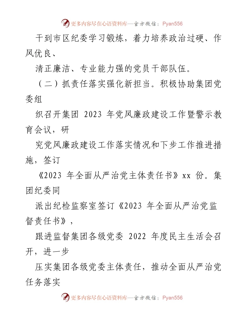 [工作总结] 半年度 - 2023年上半年集团纪检监察工作总结.docx_第2页