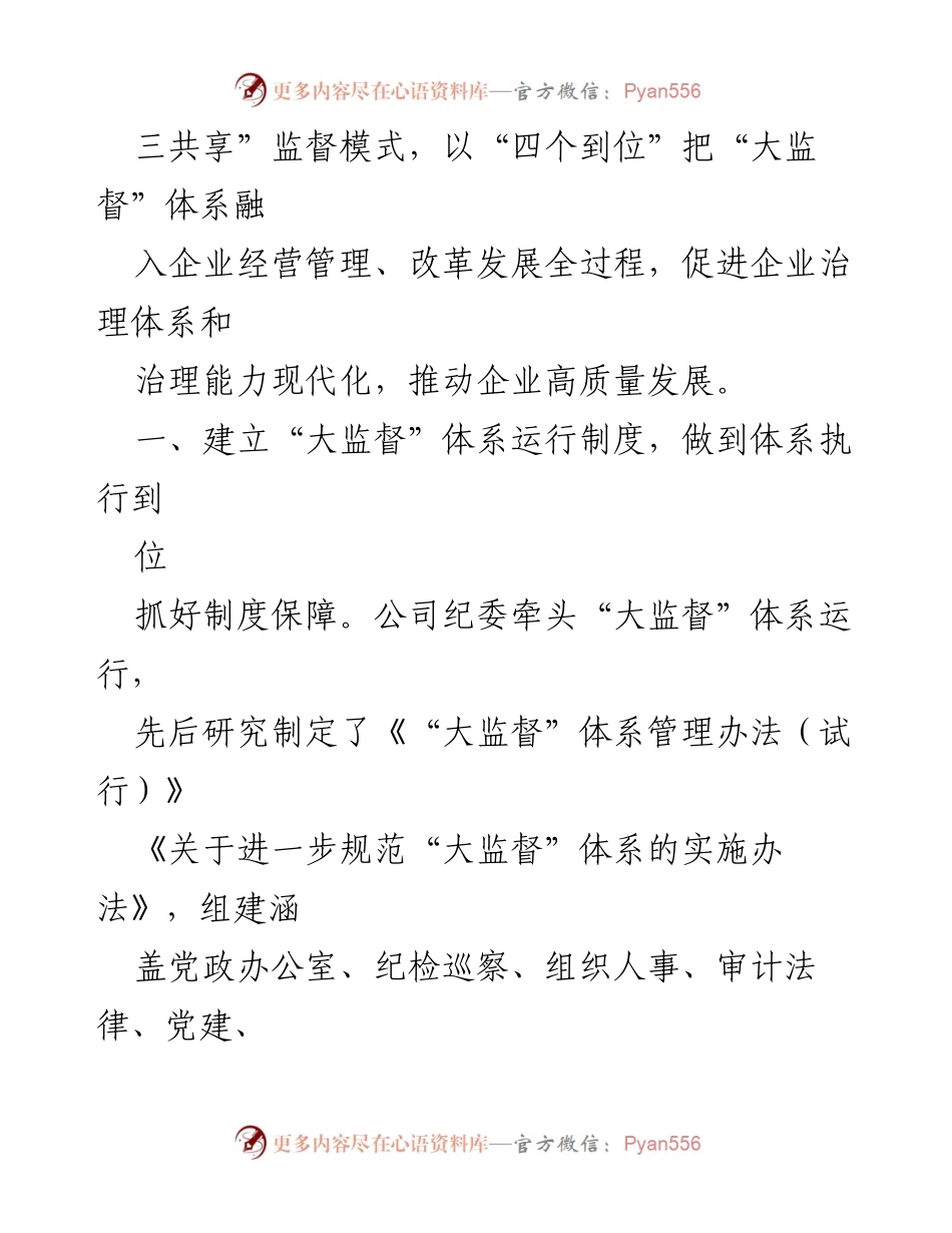 [工作总结] 国企纪委 - 国企纪委“大监督”体系建设经验总结.docx_第2页