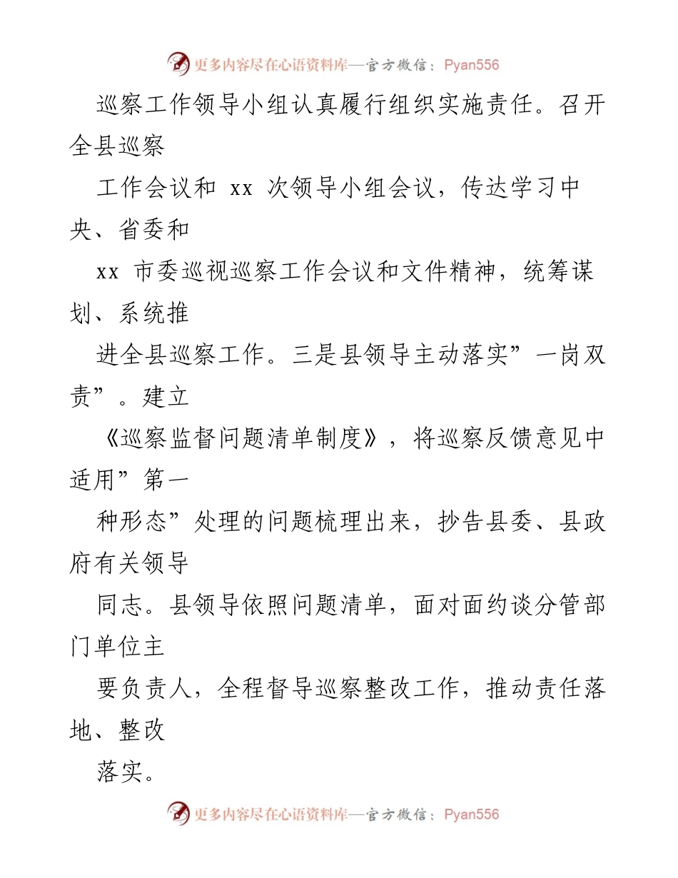 [工作总结] 县委巡察工作 - 2021年巡察工作总结与2022年工作计划.docx_第2页