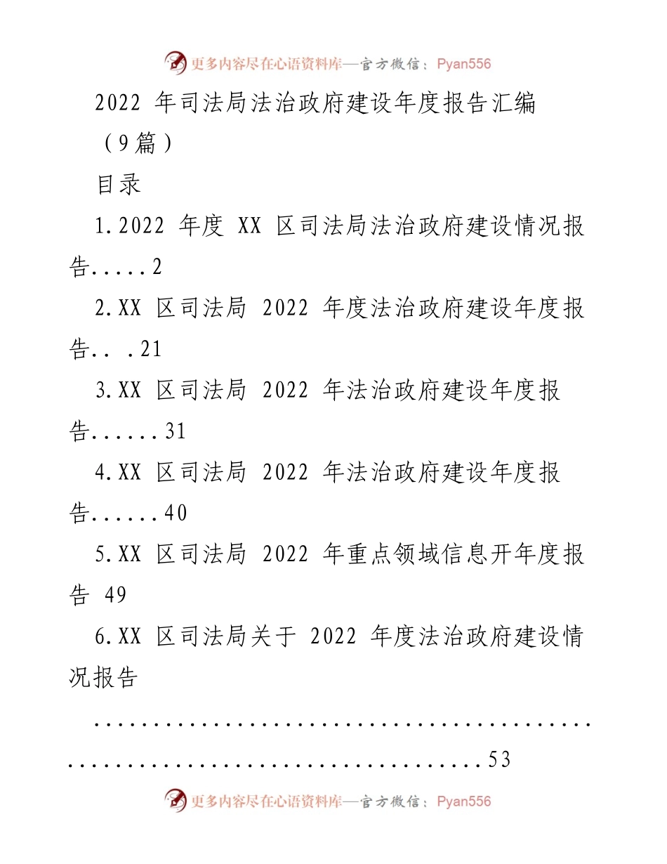 [工作总结] 司法局 - 2022年度法治政府建设情况总结报告.docx_第1页