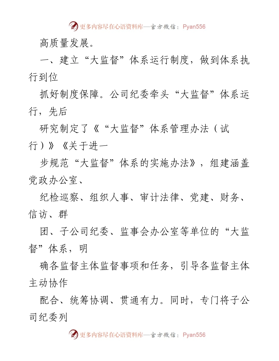 [工作总结] 国企纪委 - 大监督体系建设的经验与成效.docx_第2页