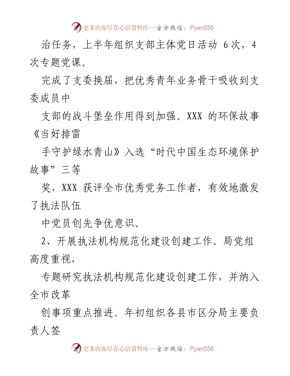 [工作总结] 半年工作总结 - 2023年某市生态环境执法大练兵工作总结.docx_第2页