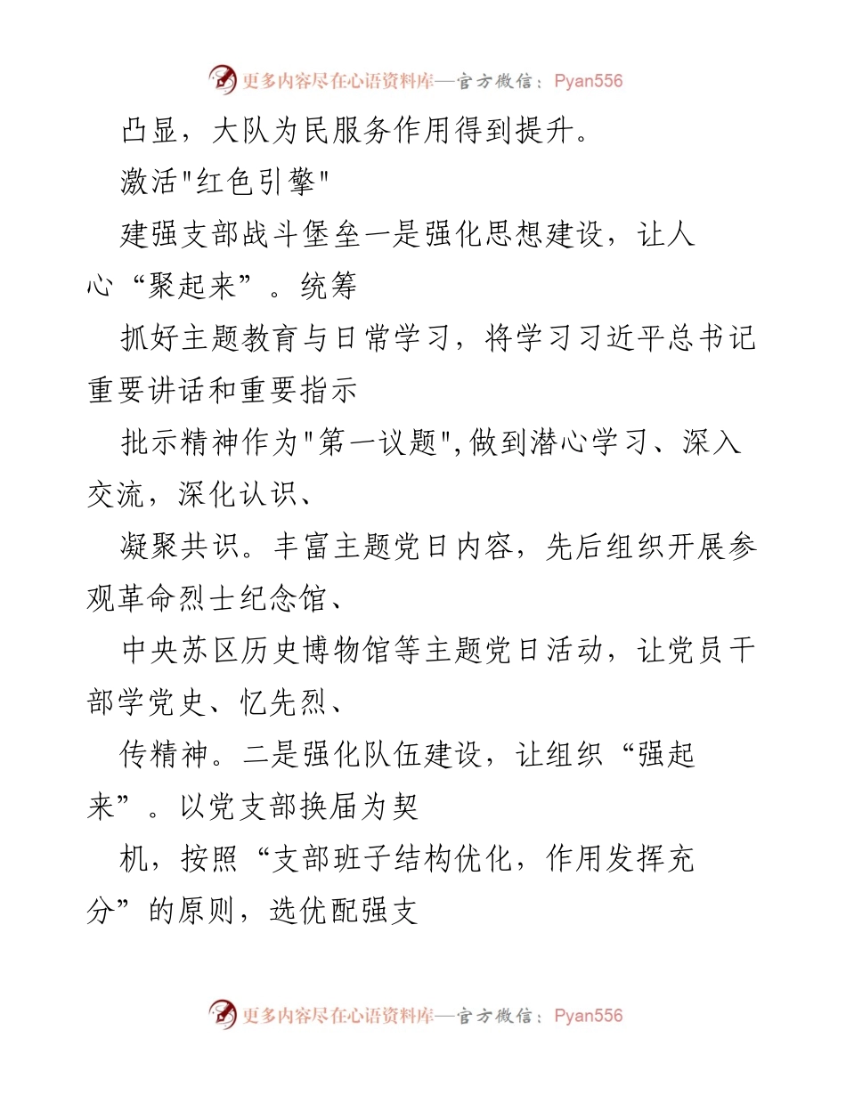 [工作总结] 城市管理 - 城市管理综合行政执法支队“四强”党支部创建工作经验总结.docx_第2页