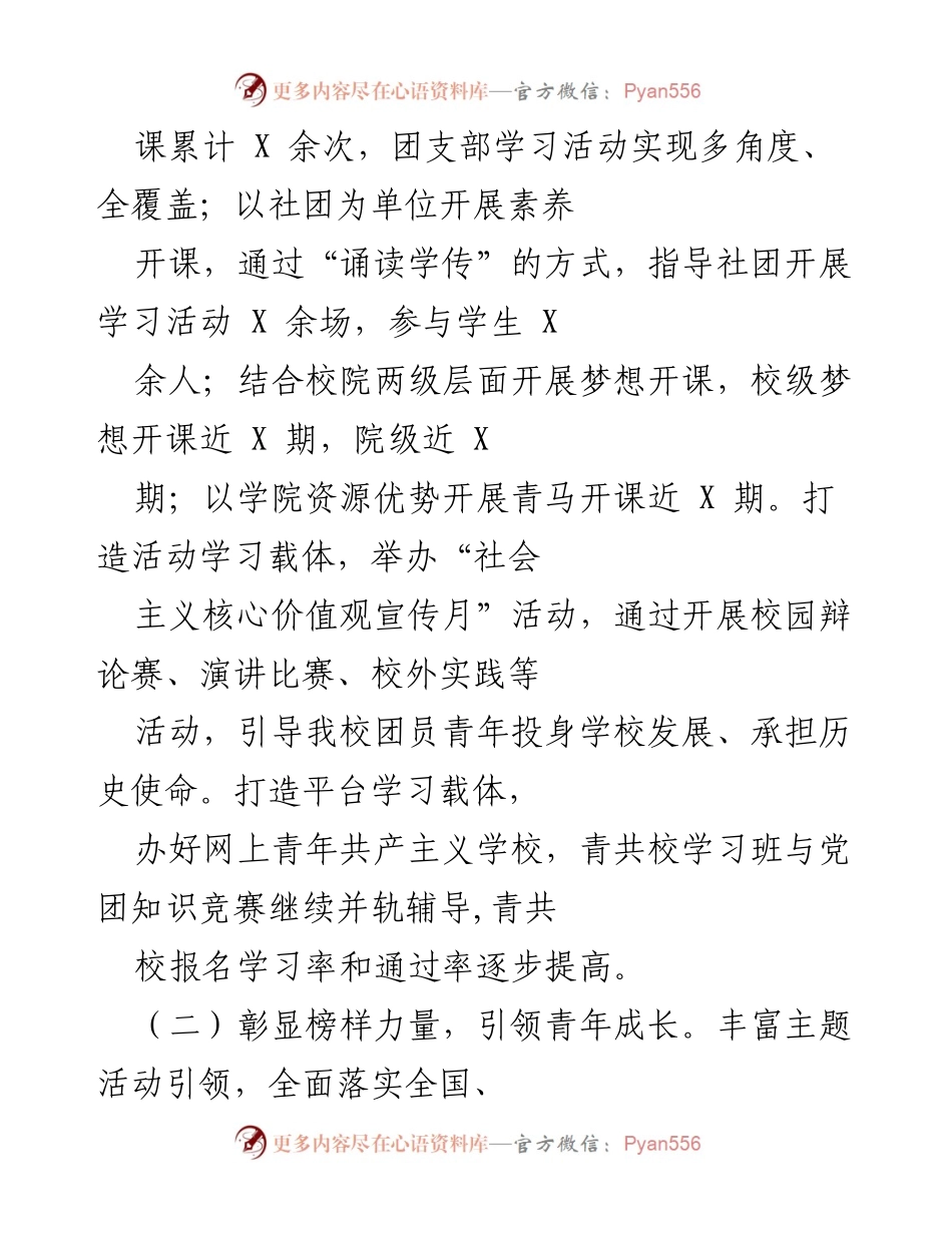 [工作总结] 学校共青团年度工作 - 学校共青团2023年度工作总结与成效分析.docx_第2页