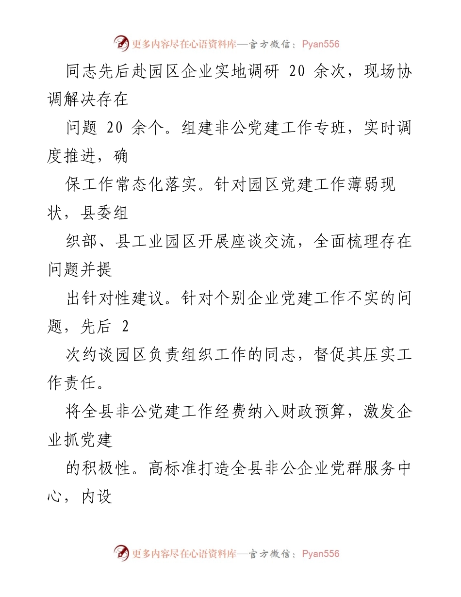 [工作总结] 半年总结 - 2024年县非公党建工作半年总结报告.docx_第2页
