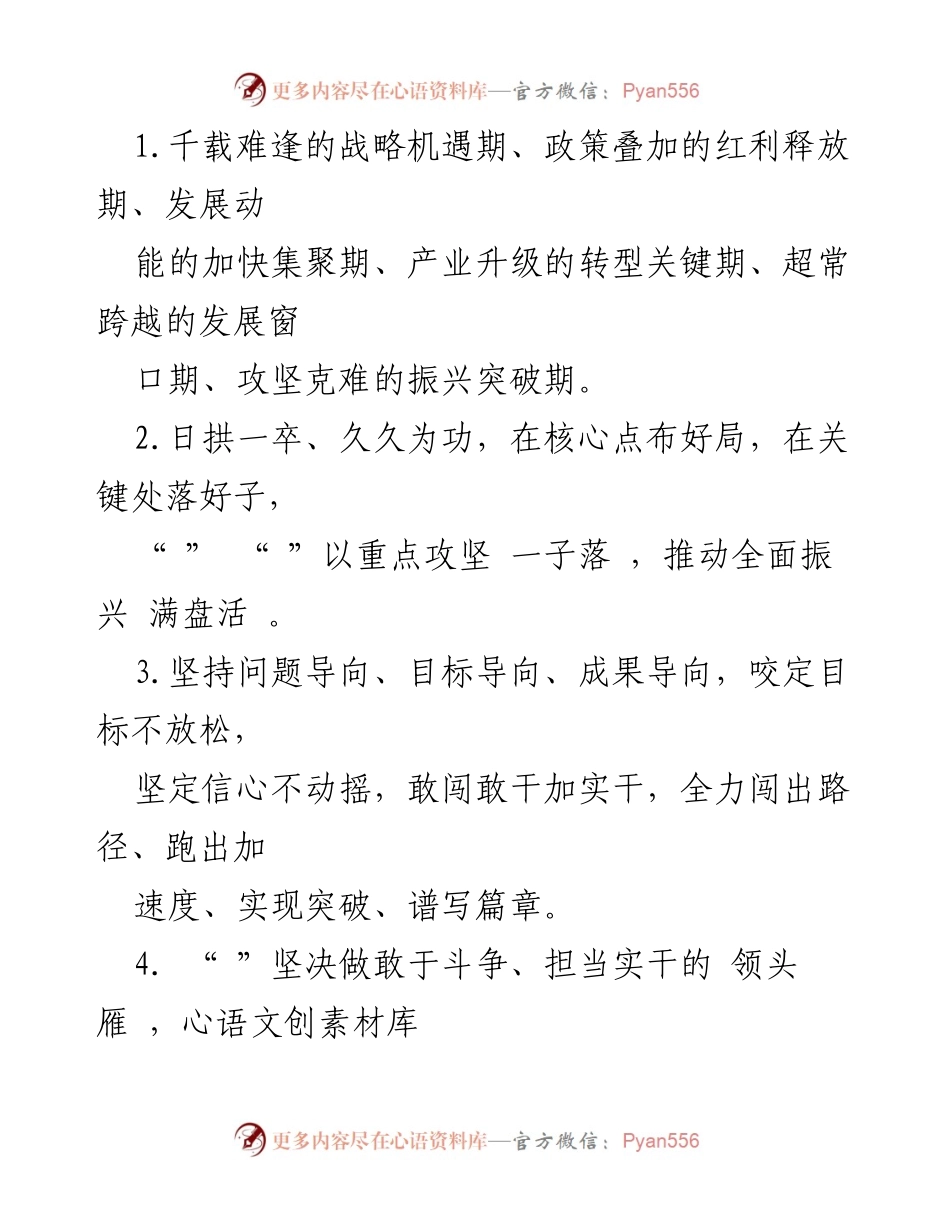 [工作总结] 发展战略会议 - 高质量发展与全面振兴的战略路径探索.docx_第1页