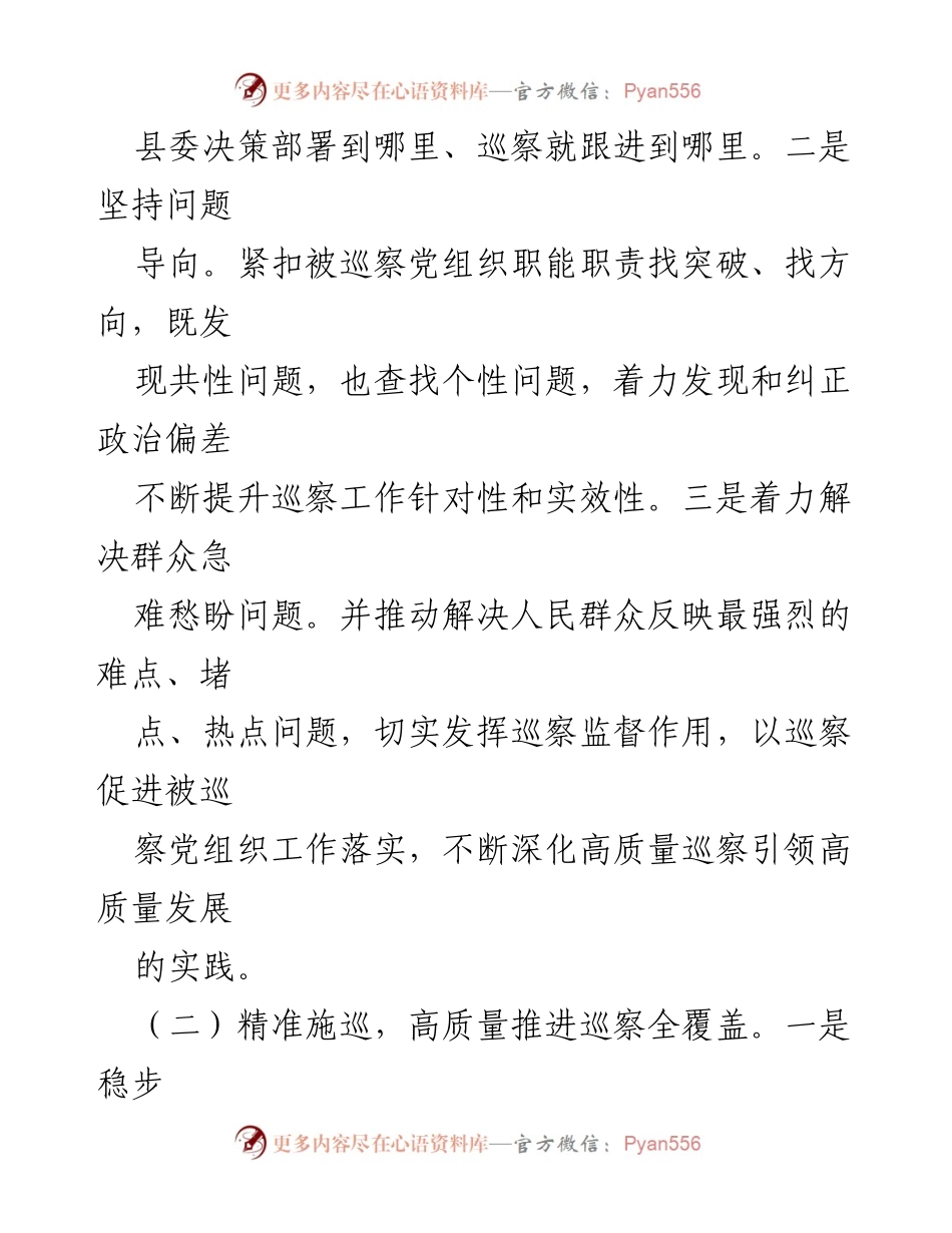 [工作总结] 县委巡察办 - 2023年巡察工作总结与2024年工作计划.docx_第2页