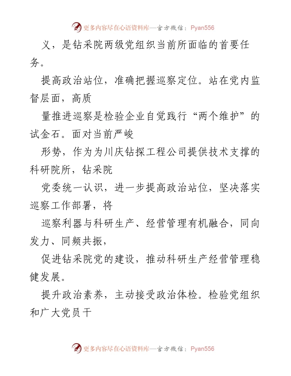 [工作总结] 国企内部巡察 - 国企内部巡察工作高质量发展的经验总结.docx_第2页