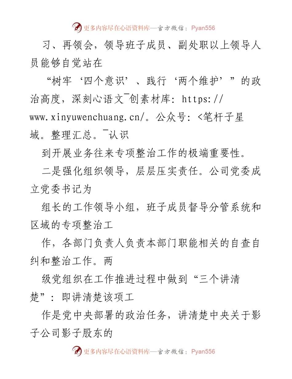 [工作总结] 央企专项整治 - 影子公司影子股东专项整治工作推进情况报告.docx_第2页