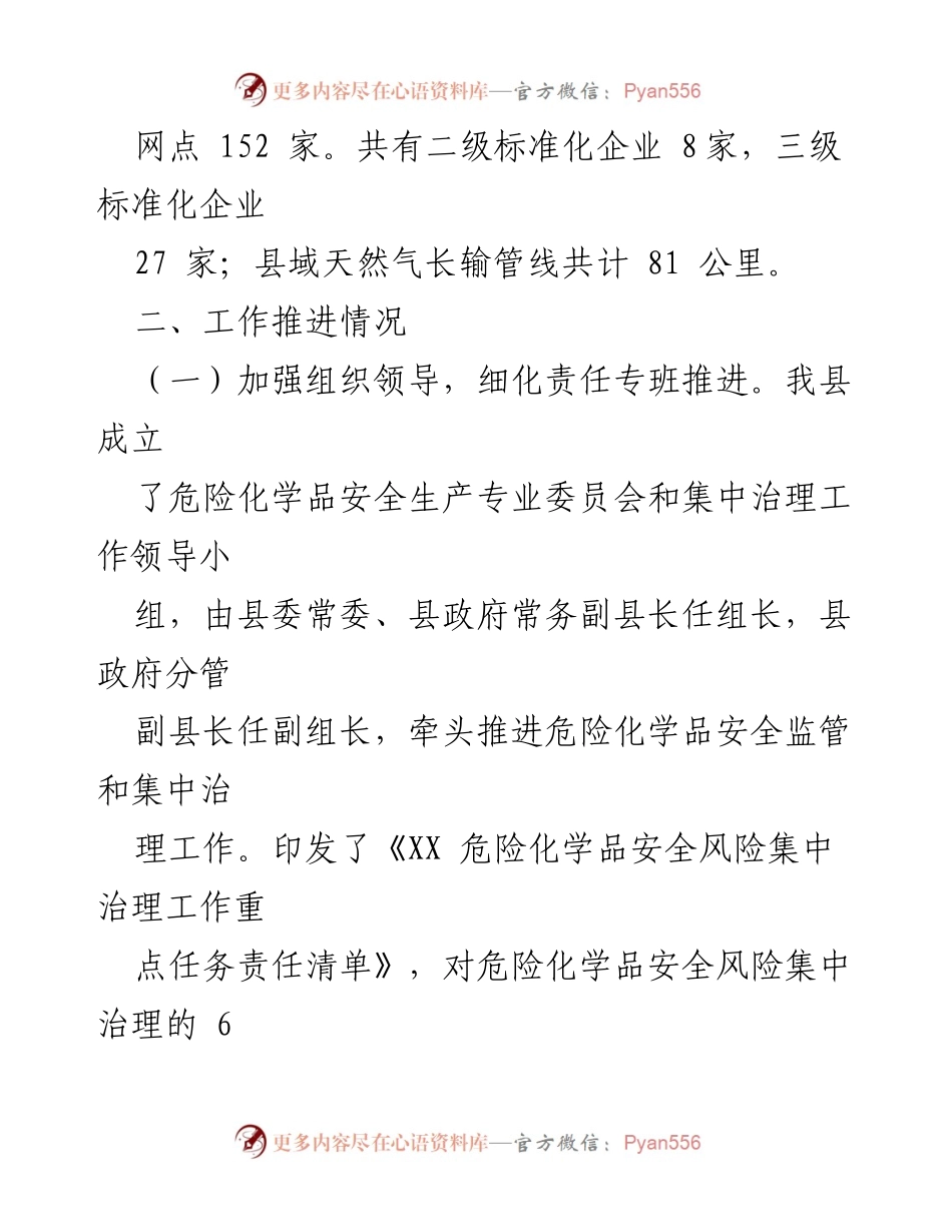 [工作总结] 危险化学品安全治理会议 - 危险化学品安全风险集中治理工作汇报.docx_第2页