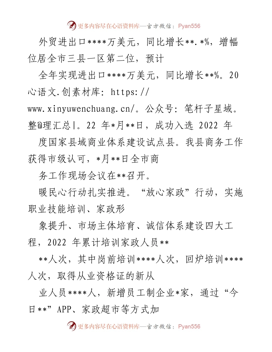 [工作总结] 县商务局 - 2022年商务局工作总结与成效评估.docx_第2页
