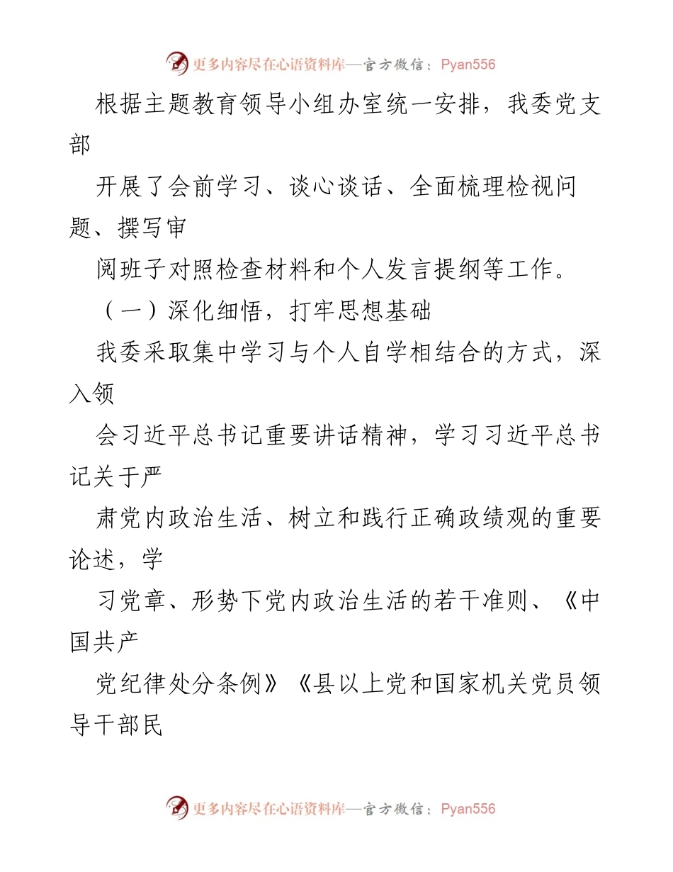 [工作总结] 团委 - 2023年主题教育专题民主生活会准备情况总结.docx_第2页