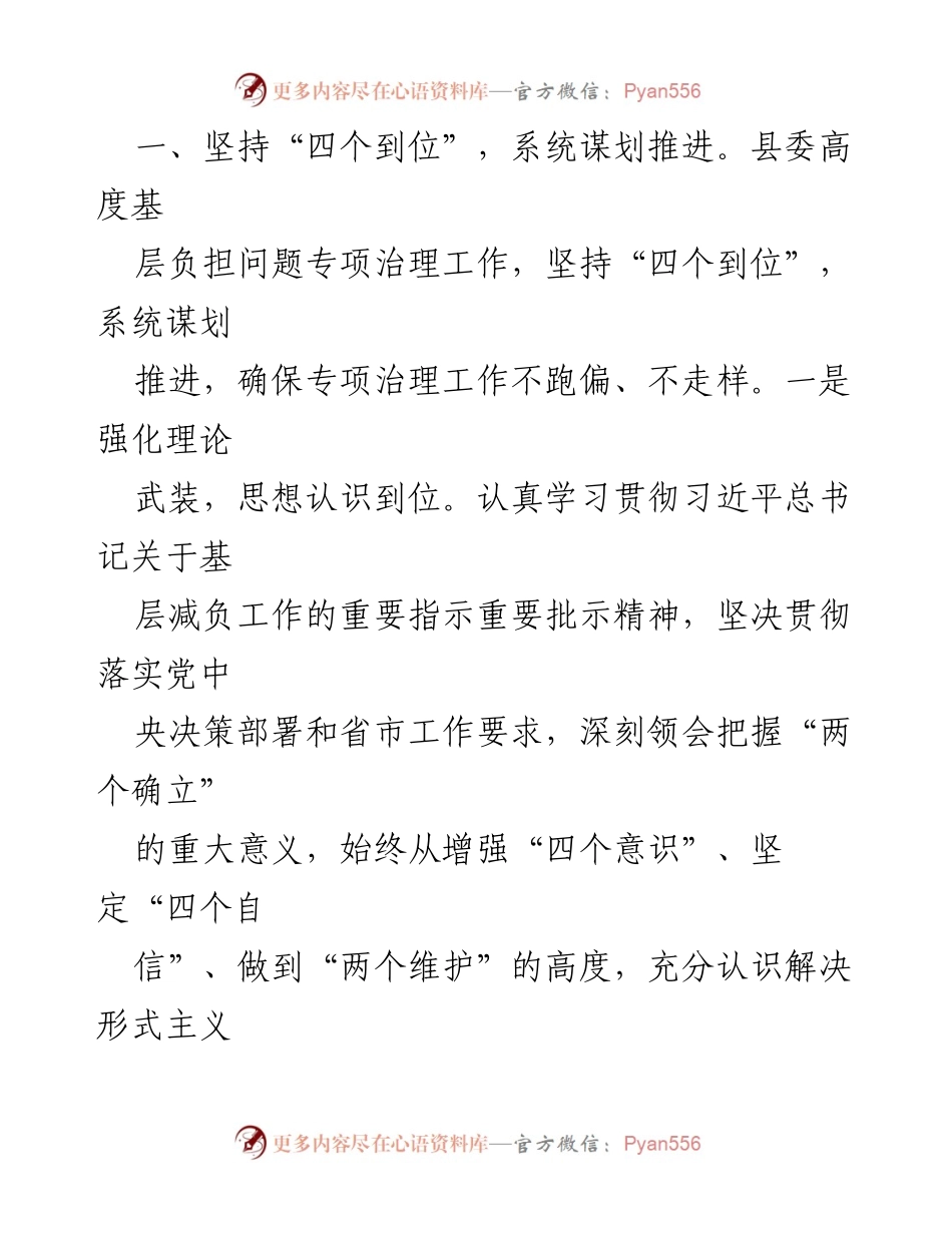 [工作总结] 基层治理 - 基层负担问题专项治理工作情况汇报.docx_第2页
