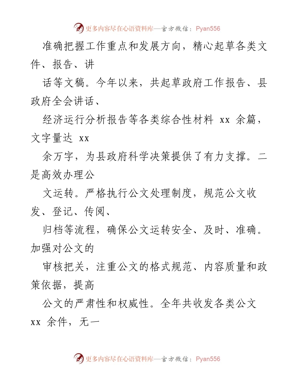[工作总结] 县政府办公室 - 2024年工作总结与成效分析.docx_第2页