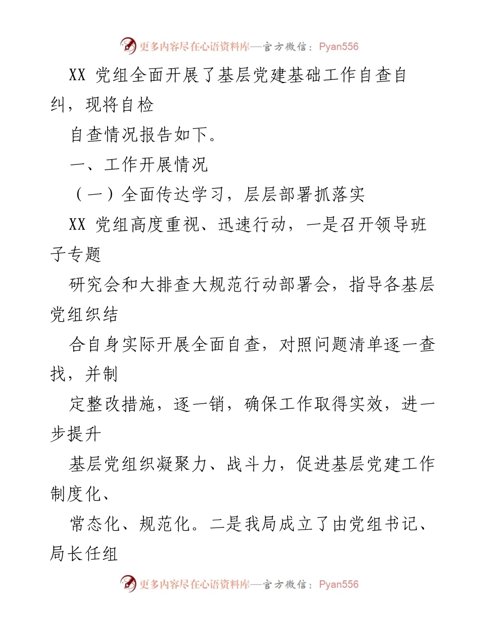 [工作总结] 基层党建 - 基层党建基础工作自检自查报告.docx_第2页