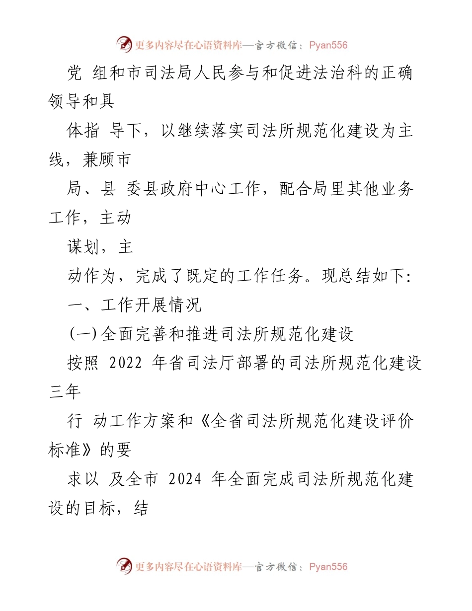 [工作总结] 司法局 - 2024 年上半年工作总结及下半年工作计划.docx_第2页